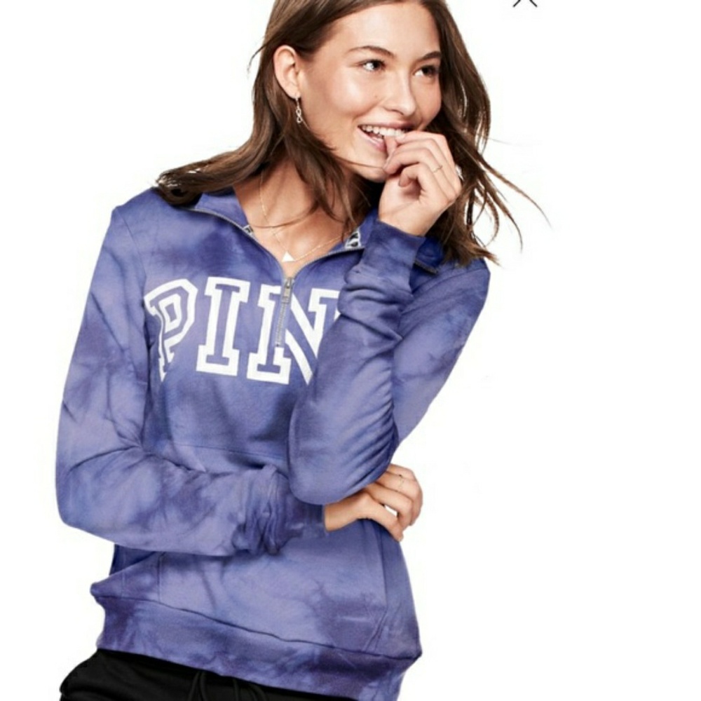 Purple Tie Dye Quarter Zip